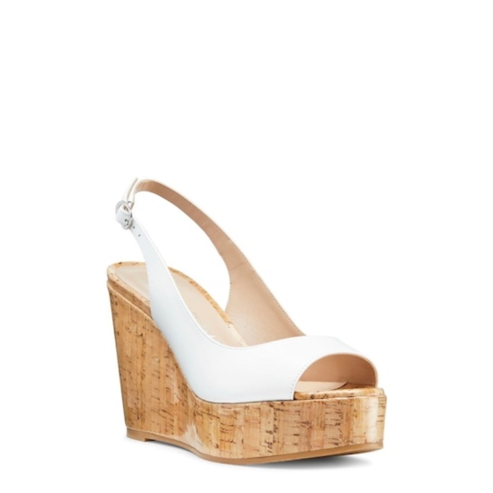 Stuart Weitzman NEW Riviera Slingback Platform Wedge Sandals 11.5 resort vacay - Picture 3 of 6